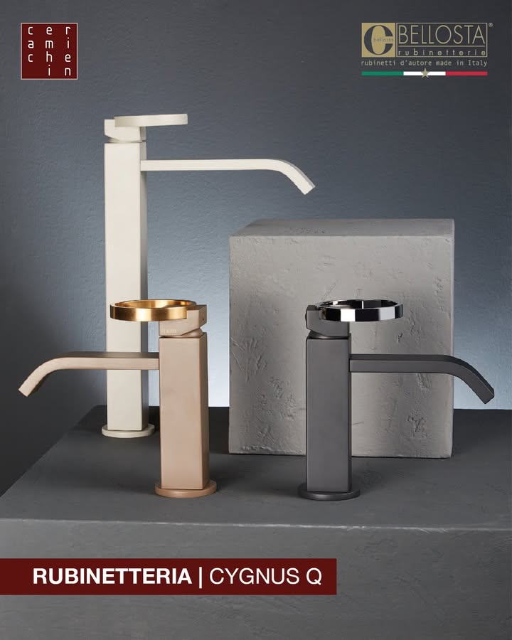 Rubinetteria Bellosta — serie Cygnus Q ✨
Geometrie decise, dettagli ricercati