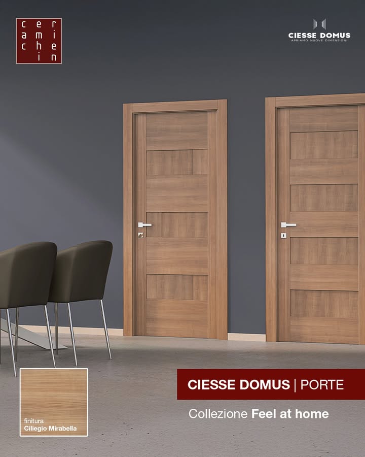 Linee pulite, calore naturale, design che accoglie 🚪
Le porte Ciesse