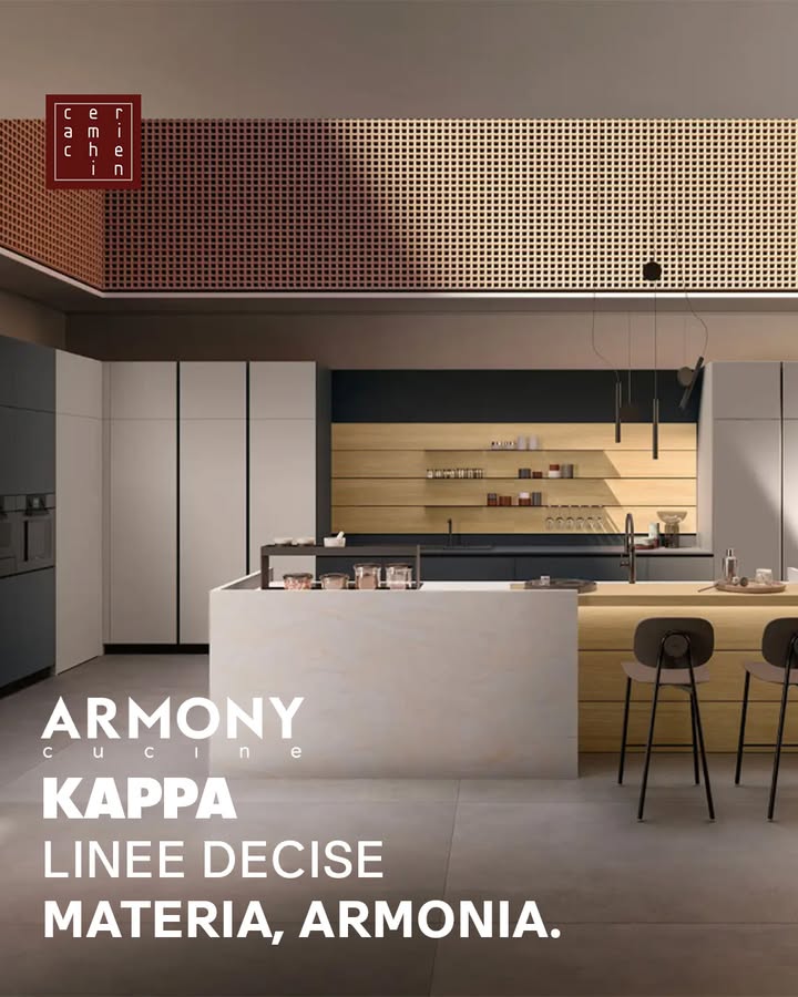 Linee decise. Materia. Armonia.
Kappa interpreta la cucina contemporanea attraverso un